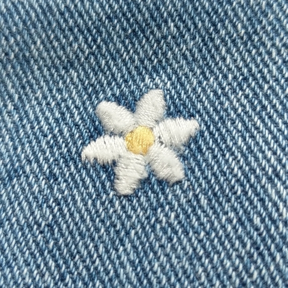 PacSun Raining Daisy Denim Jean Mom Shorts Size 22 - Picture 14 of 16